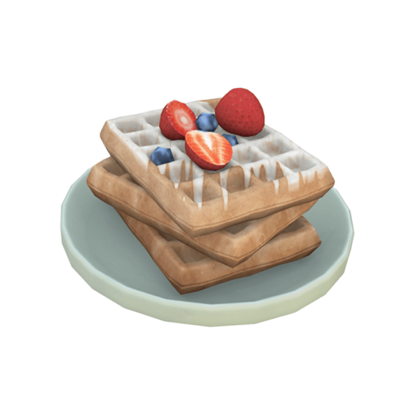 Maxis Match Kitchen Time Waffle Deco Clutter by comiko - The Sims 4 Custom Content
