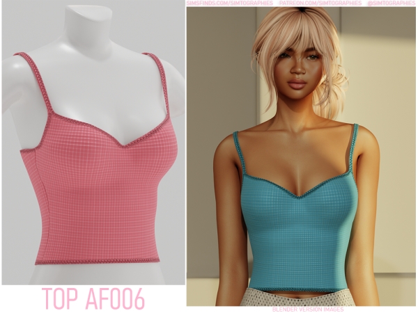 Alpha Top AF006 - The Sims 4 Custom Content