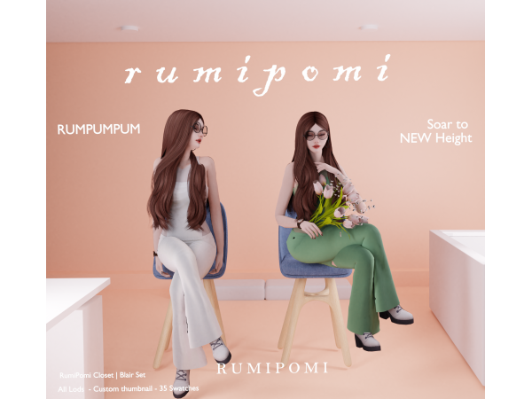 Alpha Rumpumpum_Blair Set - The Sims 4 Custom Content