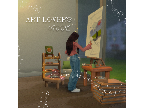 Maxis Match Art Lovers Nook by Tamsie - The Sims 4 Custom Content