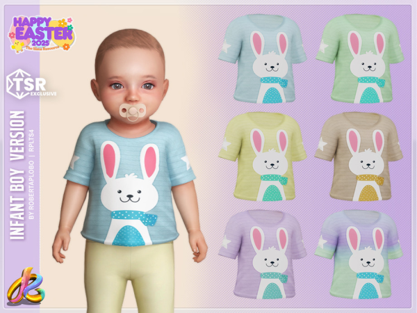 Mix Boy T Shirt 305 Infant by RobertaPLobo - The Sims 4 Custom Content