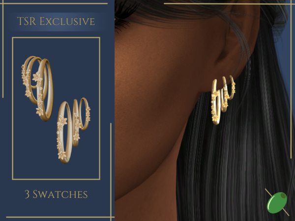 Alpha Aria Hoops - The Sims 4 Custom Content