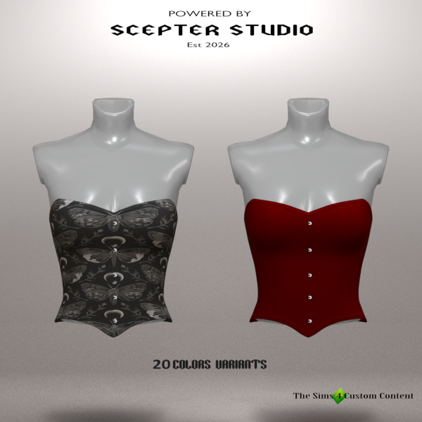 Alpha Keir Corset by scepterstudio - The Sims 4 Custom Content
