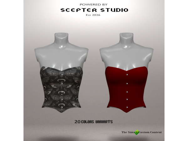 Alpha Keir Corset by Scepter - The Sims 4 Custom Content