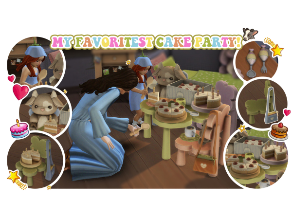 Maxis Match My Favoritest Cake Party by Tamsie - The Sims 4 Custom Content