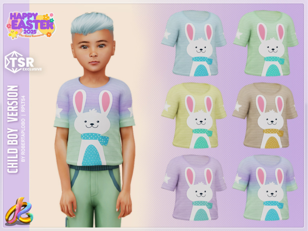 Mix Boy T Shirt 305 Child by RobertaPLobo - The Sims 4 Custom Content
