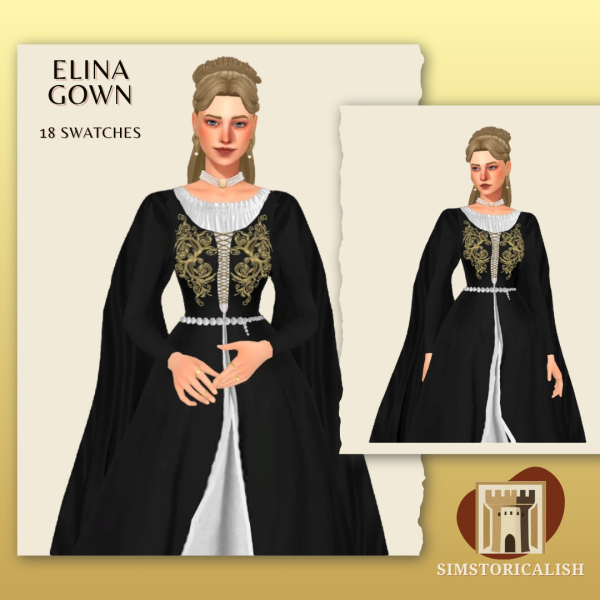 Maxis Match Elina Gown by simsfinds - The Sims 4 Custom Content