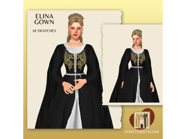 Maxis Match Elina Gown by simstoricalish - The Sims 4 Custom Content