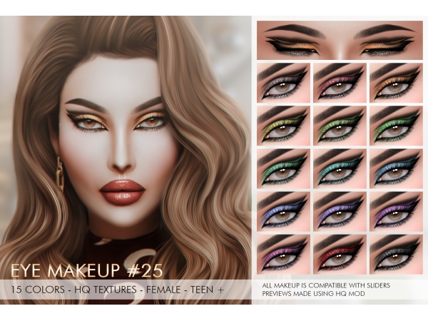 Alpha EYE MAKEUP 25 by Jul_Haos - The Sims 4 Custom Content