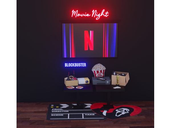 Mix Movie Night Stuff - The Sims 4 Custom Content