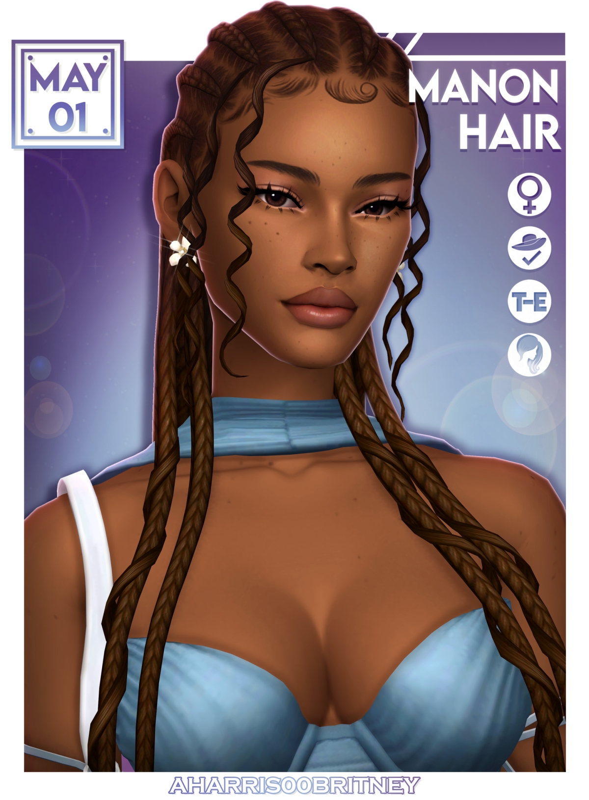 Maxis Match Manon Hair by simsfinds - The Sims 4 Custom Content