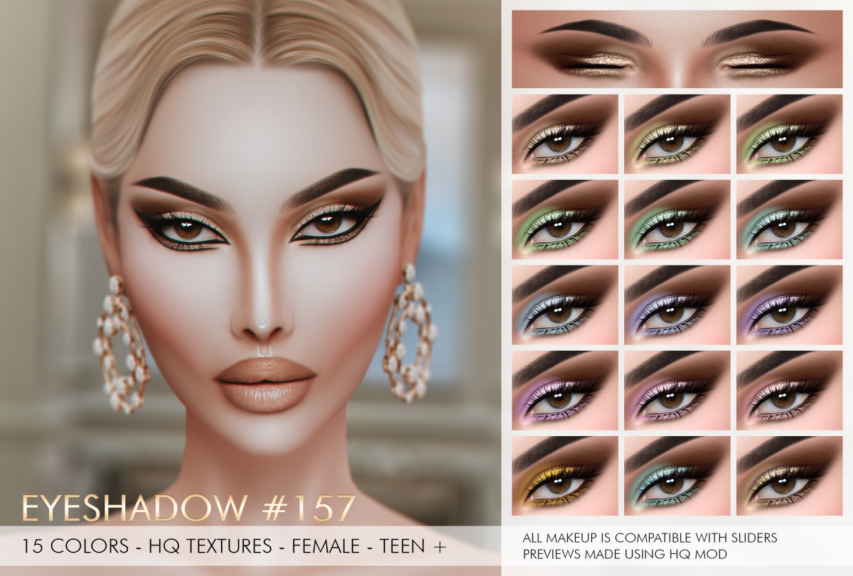 Alpha SILENCE BRADFORD MAKEUP SET by simsfinds - The Sims 4 Custom Content
