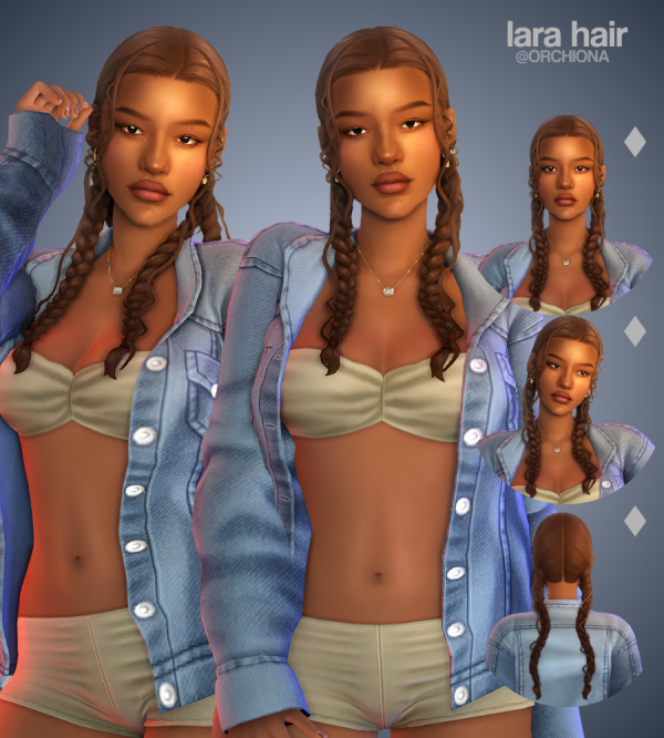 Maxis Match Lara Hair by simsfinds - The Sims 4 Custom Content