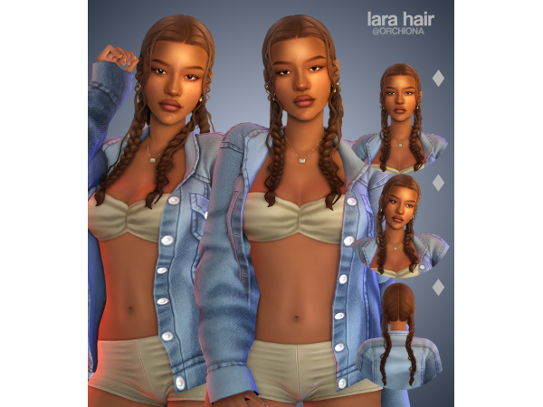 Maxis Match Lara Hair by orchiona_ - The Sims 4 Custom Content