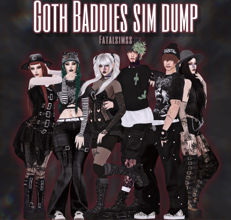 Alpha Goth Baddies Sim Dump - The Sims 4 Custom Content
