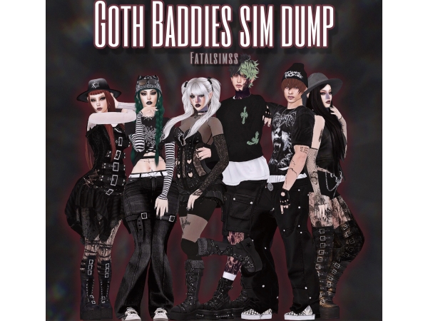 Alpha Goth Baddies Sim Dump - The Sims 4 Custom Content