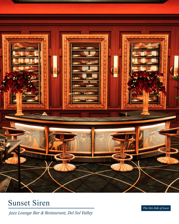 Mix Sunset Siren Jazz Lounge Bar by simsfinds - The Sims 4 Custom Content