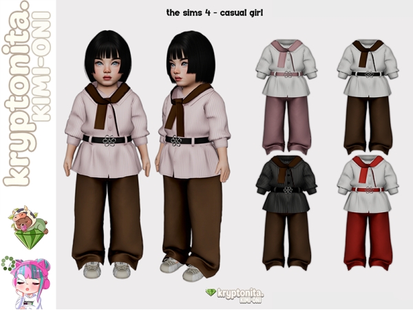 Maxis Match casual girl toddler - The Sims 4 Custom Content