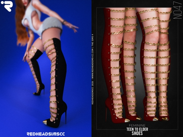 Alpha AF SHOES N047 - The Sims 4 Custom Content