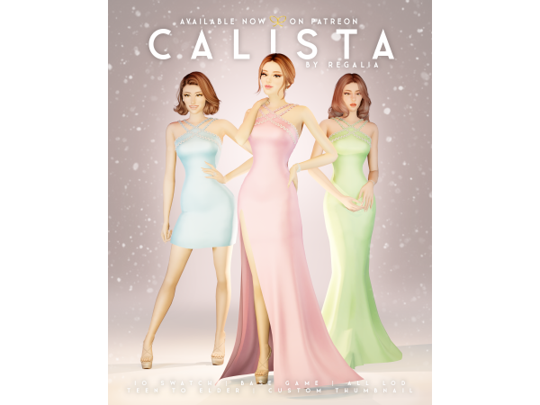 Maxis Match CALISTA DRESS by simsregalia - The Sims 4 Custom Content