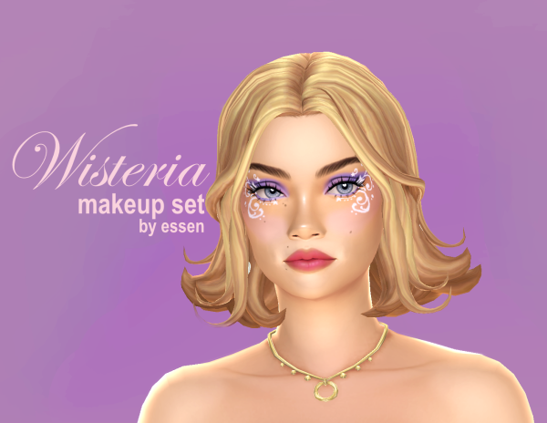 Maxis Match Wisteria makeup set by simsfinds - The Sims 4 Custom Content