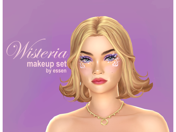 Maxis Match Wisteria makeup set by essen_cc - The Sims 4 Custom Content
