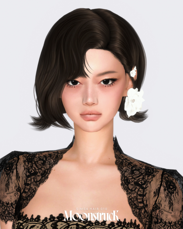 Alpha HAIR_NO_010 by simsfinds - The Sims 4 Custom Content