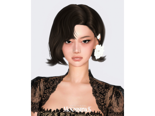 Alpha HAIR_NO_010 by MoonstrucK_3D - The Sims 4 Custom Content