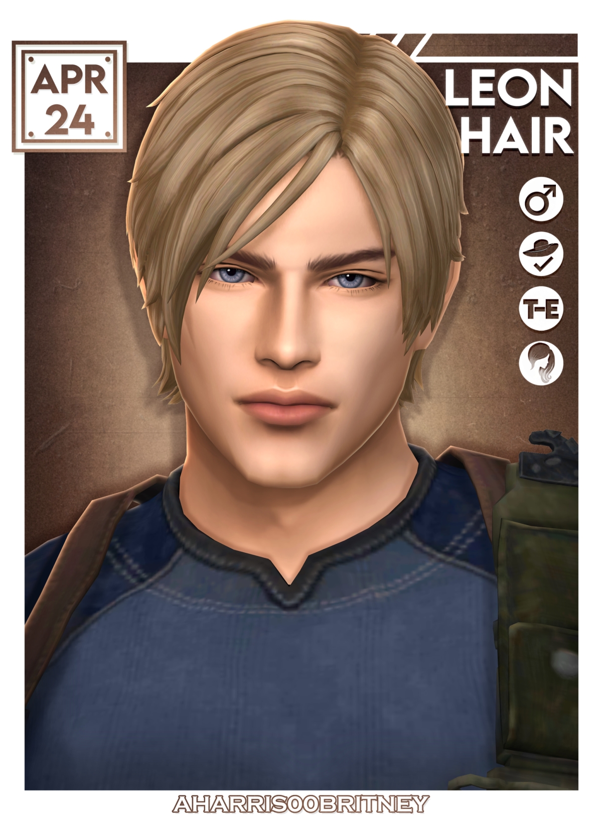 Maxis Match Leon Hair by simsfinds - The Sims 4 Custom Content