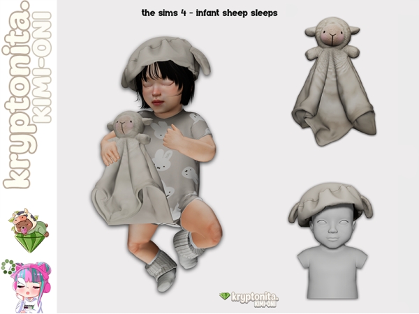 Maxis Match infant sheep sleeps - The Sims 4 Custom Content