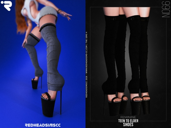 Alpha AF SHOES N066 - The Sims 4 Custom Content