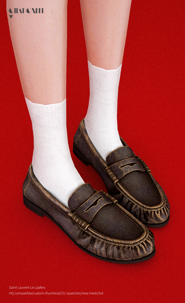 Alpha Saint Laurent Le Loafers by simsfinds - The Sims 4 Custom Content