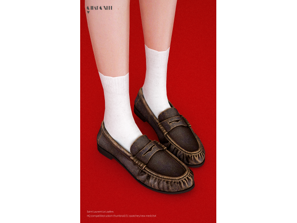 Alpha Saint Laurent Le Loafers by charonlee - The Sims 4 Custom Content