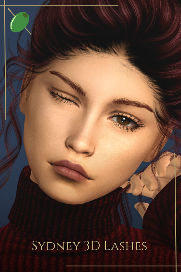 Alpha Sydney 3D Lashes by pitted0live - The Sims 4 Custom Content