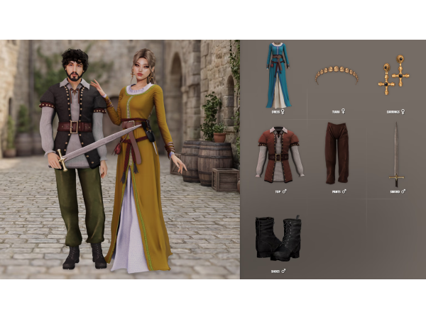 Alpha FANTASY KINGDOM SET 4 - The Sims 4 Custom Content