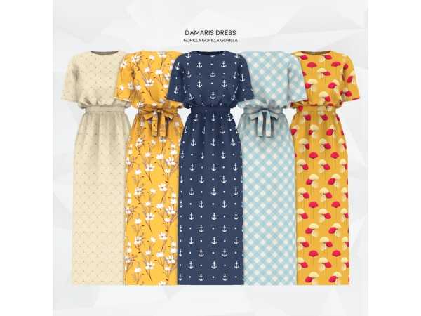 Alpha [Gorilla Gorilla Gorilla] Damaris Dress - The Sims 4 Custom Content