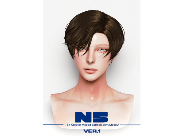 Maxis Match MoooD Maxis Match Hair N5 VER1 - The Sims 4 Custom Content