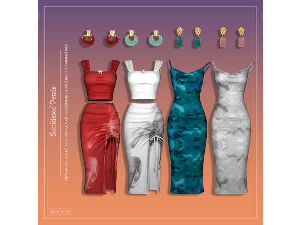 Alpha [RIMINGS] Sunkissed Petals - The Sims 4 Custom Content