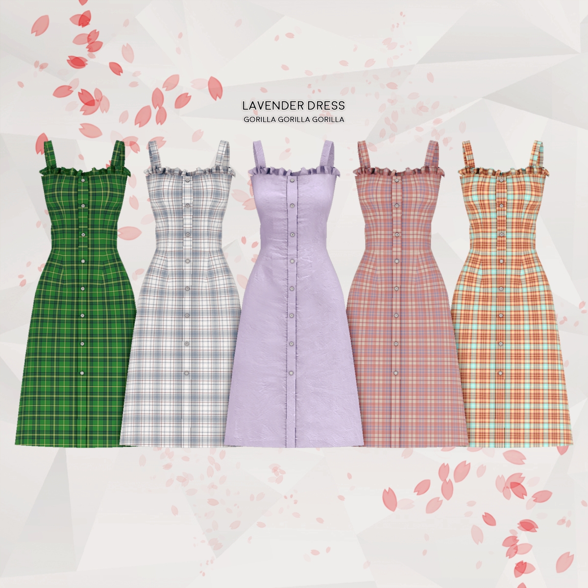 Alpha Lavender Dress by simsfinds - The Sims 4 Custom Content