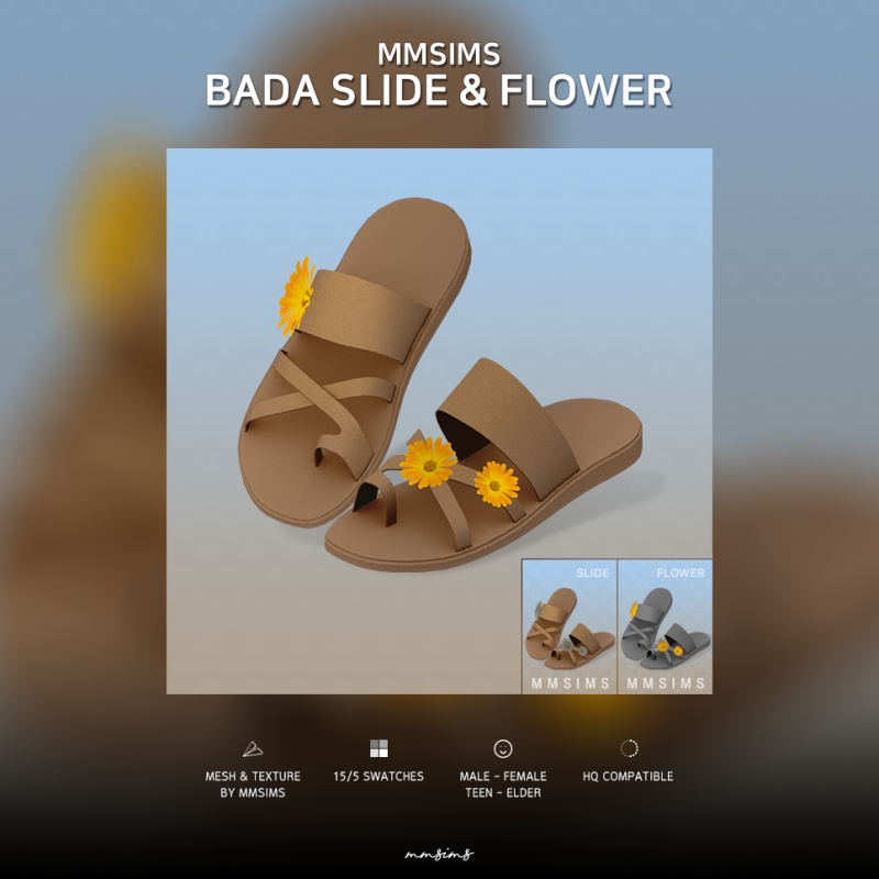Alpha Bada Slide Flower by simsfinds - The Sims 4 Custom Content