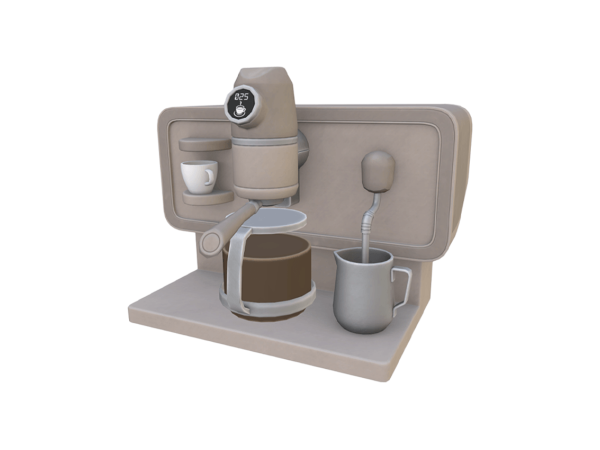 Maxis Match Comiko Coffee Corner Coffee Machine v2 - The Sims 4 Custom Content