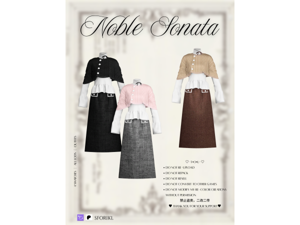 Alpha Sforikl Noble Sonata - The Sims 4 Custom Content