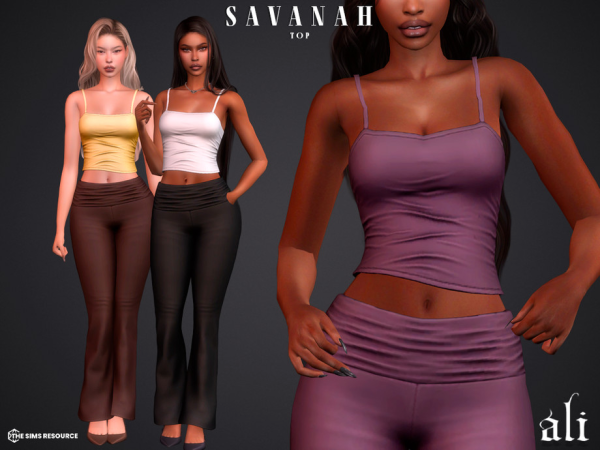 Alpha SAVANAH top by ali1 - The Sims 4 Custom Content