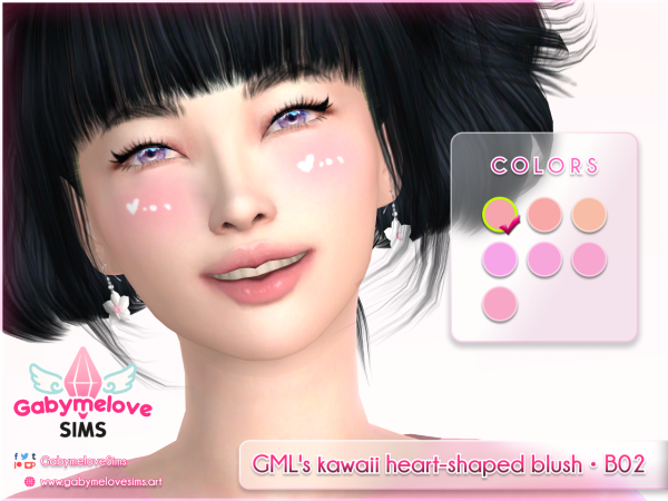 GML's kawaii heart-shaped blush • B02