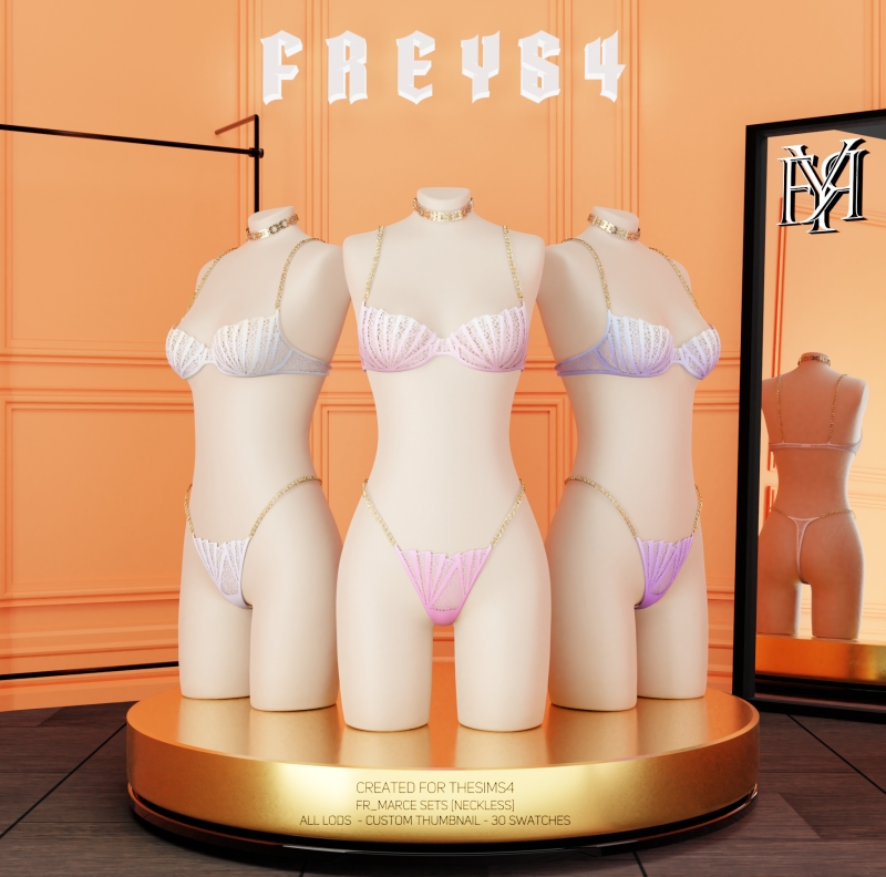 Alpha FR_Marce Sets [Neckless] by freys4 - The Sims 4 Custom Content