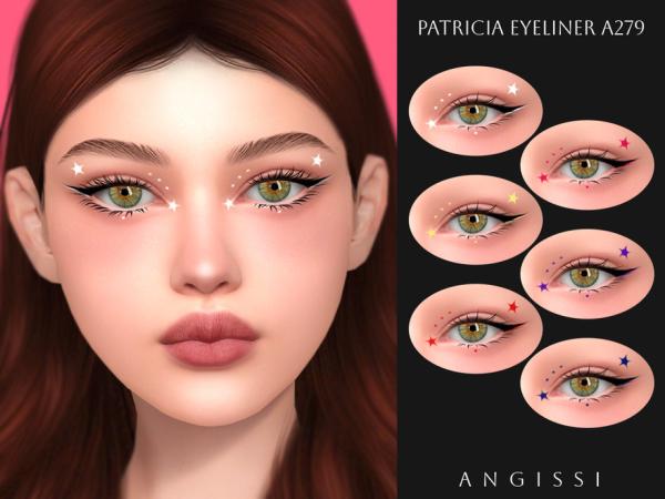 Mix Patricia Eyeliner A279 by ANGISSI - The Sims 4 Custom Content