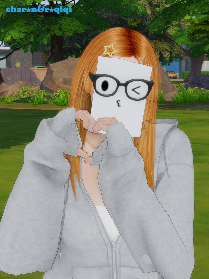 Mix [charonroqiqi]N1tissue covering face glasses by roqiqi - The Sims 4 Custom Content
