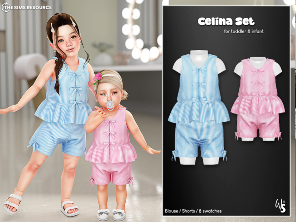 Alpha Celina Set for toddler infant - The Sims 4 Custom Content