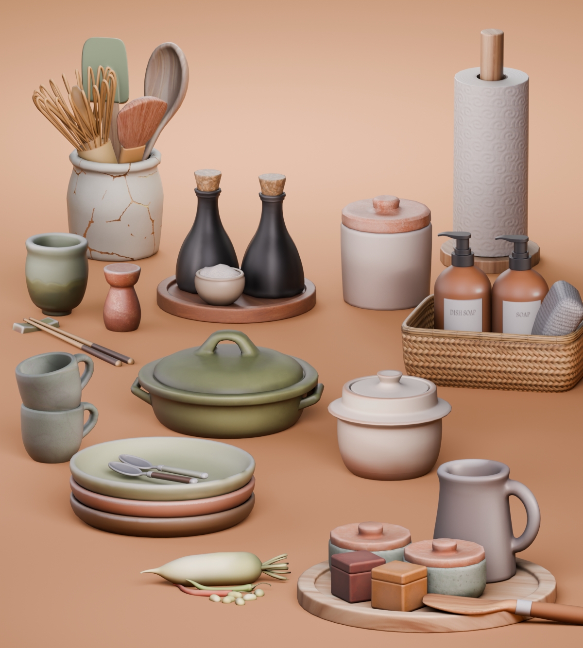 Maxis Match Homestyle Counter Clutter by simsfinds - The Sims 4 Custom Content