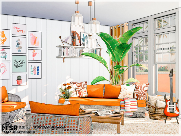 Mix LR44 Living Room - The Sims 4 Custom Content